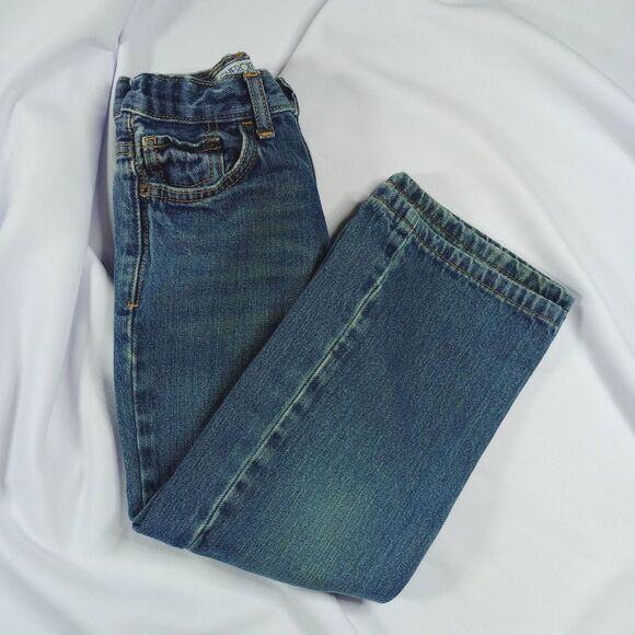 ⭐ Cherokee Girls Bootcut Adjustable Waist Cotton Denim Blue Jeans Pants sz: 5 - Picture 1 of 6